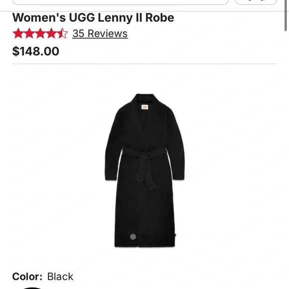 UGG Black Belted Robe - Picture 3 of 8